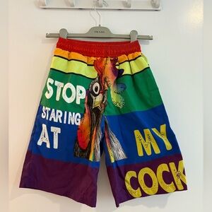 Colorful Graphic Men's Swim Trunks